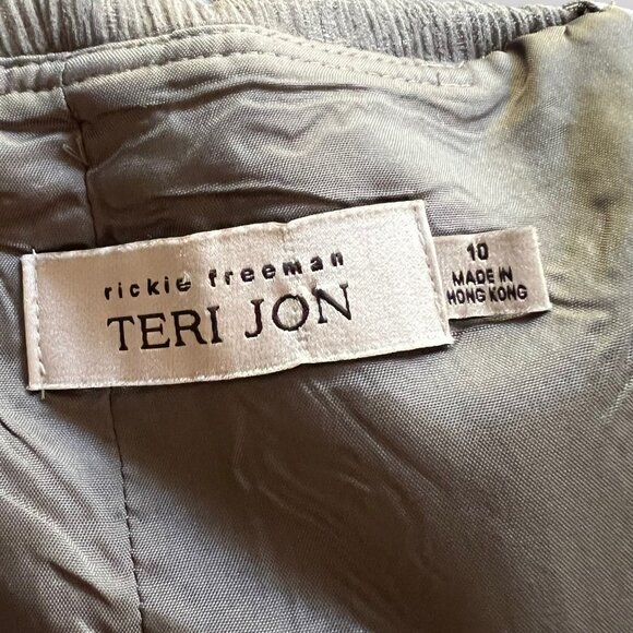 MoB Evening Gown Rickie Freeman Teri Jon Size 10 Lace & Organza Metallic Dress - Picture 12 of 12